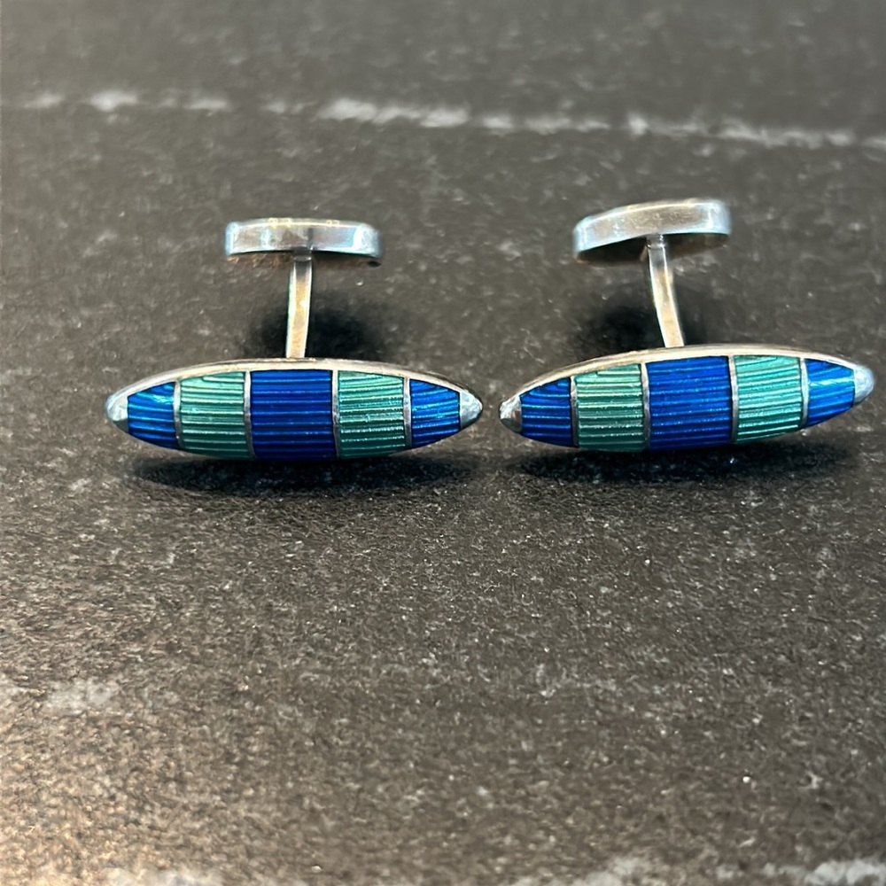 Robert Talbott Sterling Silver Cufflinks - image 2